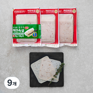 하림 하얀속살 밥싸먹는 프리미엄 슬라이스햄, 100g, 9개