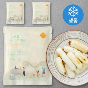 낭만부부 모짜렐라 치즈 가래떡 (냉동), 3팩, 235g