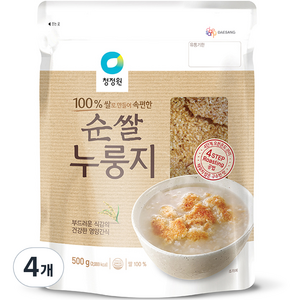 청정원 순쌀 누룽지, 500g, 4개