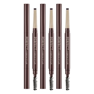 미샤 퍼펙트 아이브로우 스타일러 오토펜슬 0.15g, 레드브라운, 3개