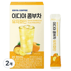 이디야 콤부차 유자파인, 120g, 20개입, 2개