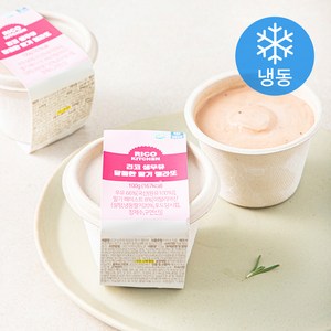 리코키친 생우유 달콤한 딸기 젤라또 (냉동), 100g, 3개