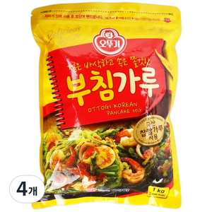 오뚜기 부침가루, 1kg, 4개