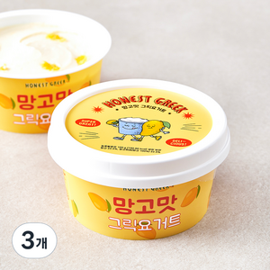 어니스트그릭 망고맛 그릭요거트, 100g, 3개