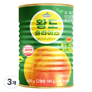 녹색상회 황도 슬라이스, 400g, 3개