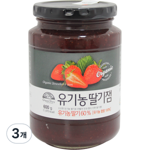 오가닉스토리 유기농 딸기잼, 600g, 3개