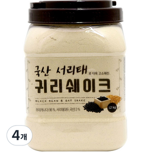 태광선식 서리태로 더욱 고소해진 귀리쉐이크, 1.2kg, 4개