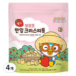 뽀로로 한입 크리스피롤 딸기, 60g, 4개