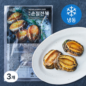 건강의섬완도 완도바다 자숙 손질전복 3미 (냉동), 80g, 3개