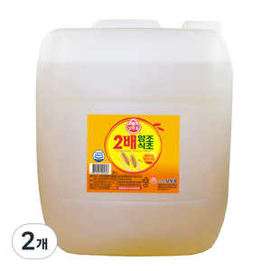 오뚜기 2배 양조식초, 2개, 18L