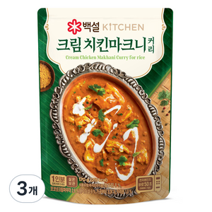 백설 크림 치킨마크니커리, 170g, 3개