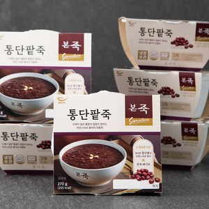 본죽 아침엔 통단팥죽 (냉장), 270g, 6개