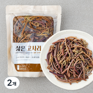 초록들 삶은 고사리, 400g, 2개