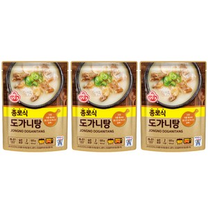 오뚜기 종로식도가니탕, 500g, 3개