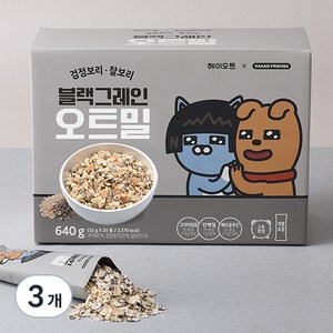 헤이오트 카카오프렌즈 블랙그레인 오트밀 20p, 640g, 3개