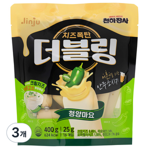 진주햄 더블링 청양마요 간식 소시지, 400g, 3개