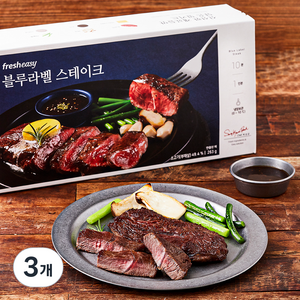 프레시지 블루라벨 스테이크 밀키트 1인분 (냉장), 263g, 3개