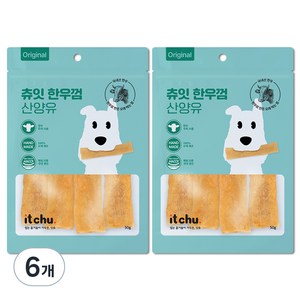 핏펫 츄잇 강아지 덴탈껌 50g, 산양유, 6개