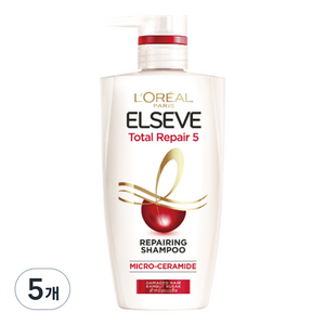 로레알파리 엘세브 토탈 리페어 5 샴푸 멜론 프루티 플로럴향, 410ml, 5개