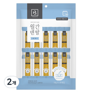 브리더랩 강아지 월간 덴탈껌 피부 30p, 연어, 300ml, 300g, 2개