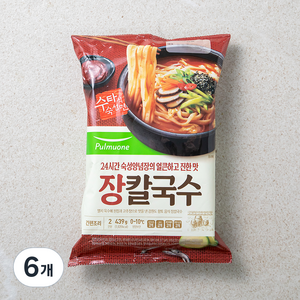 풀무원 장칼국수 2인분, 439g, 6개