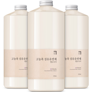 살림백서 고농축 퍼퓸 섬유유연제 멜로디아 본품, 3개, 1L