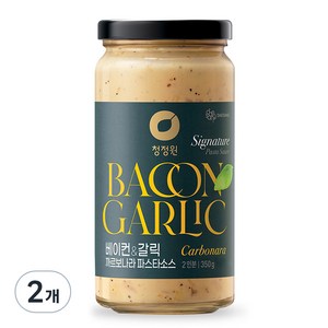 청정원 베이컨 앤 갈릭 까르보나라 파스타소스, 350g, 2개