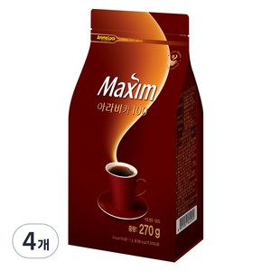 맥심 아라비카 100 원두 커피, 270g, 1개입, 4개