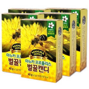 마누카 프로폴리스 벌꿀 캔디, 42g, 5개