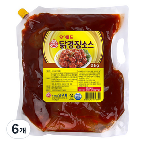 오뚜기 오쉐프 닭강정소스, 6개, 2kg