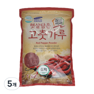 일년래래 햇살담은 중국산 김치용 고춧가루, 1kg, 5개