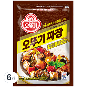 오뚜기 짜장 깊고 풍부한맛 과립형, 500g, 6개