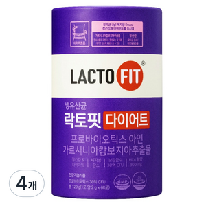 락토핏 다이어트 유산균 60p, 120g, 4개