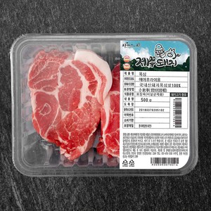 파머스팩 한돈 제주돼지 목심 에어프라이어용 (냉장), 500g, 1팩