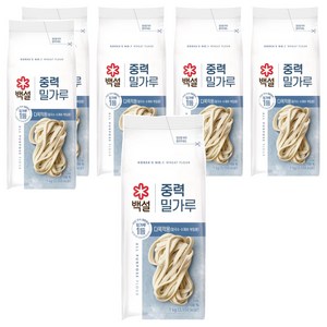 백설 중력밀가루, 1kg, 6개