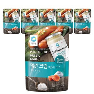 청정원 싱글 파우치 명란 크림 파스타 소스, 150g, 6개