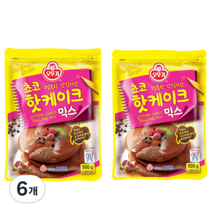 오뚜기 쵸코 핫케이크 믹스, 500g, 6개