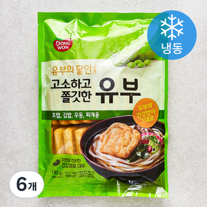 동원 유부 (냉동), 180g, 6개