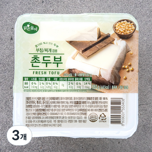 맑은물에 촌두부, 550g, 3개