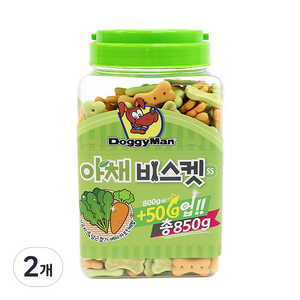 도기맨 강아지 비스켓 SS, 야채맛, 850g, 2개