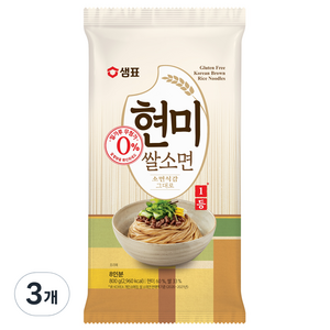 샘표 현미 쌀소면, 800g, 3개