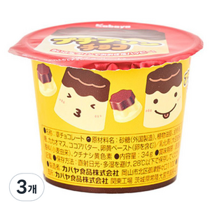 카바야 푸치 푸딩 초코, 34g, 3개