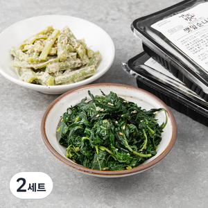 강남밥상 궁채나물 120g + 깻잎순나물 100g 세트, 2세트