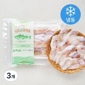 곰곰 직접썰은 동태포 (냉동), 600g, 3개