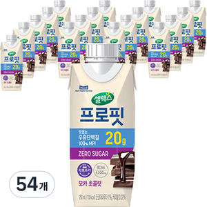 셀렉스 프로핏 우유단백질 드링크믹스 RTD 모카 초콜릿, 250ml, 54개