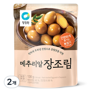 청정원 메추리알 장조림, 130g, 2개