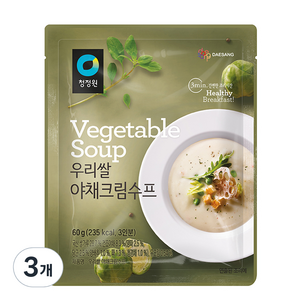 청정원 우리쌀 야채크림수프, 60g, 3개