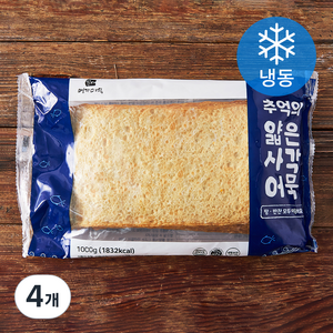 추억의 얇은 사각 어묵 (냉동), 1000g, 4개