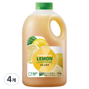 스위트컵 레몬농축액, 1.8kg, 4개