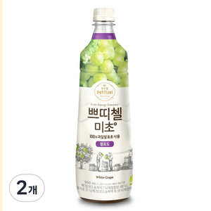 쁘띠첼 미초 청포도, 2개, 900ml